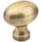 1-3/16" Overall Length Satin Nickel Football Bordeaux Cabinet Knob