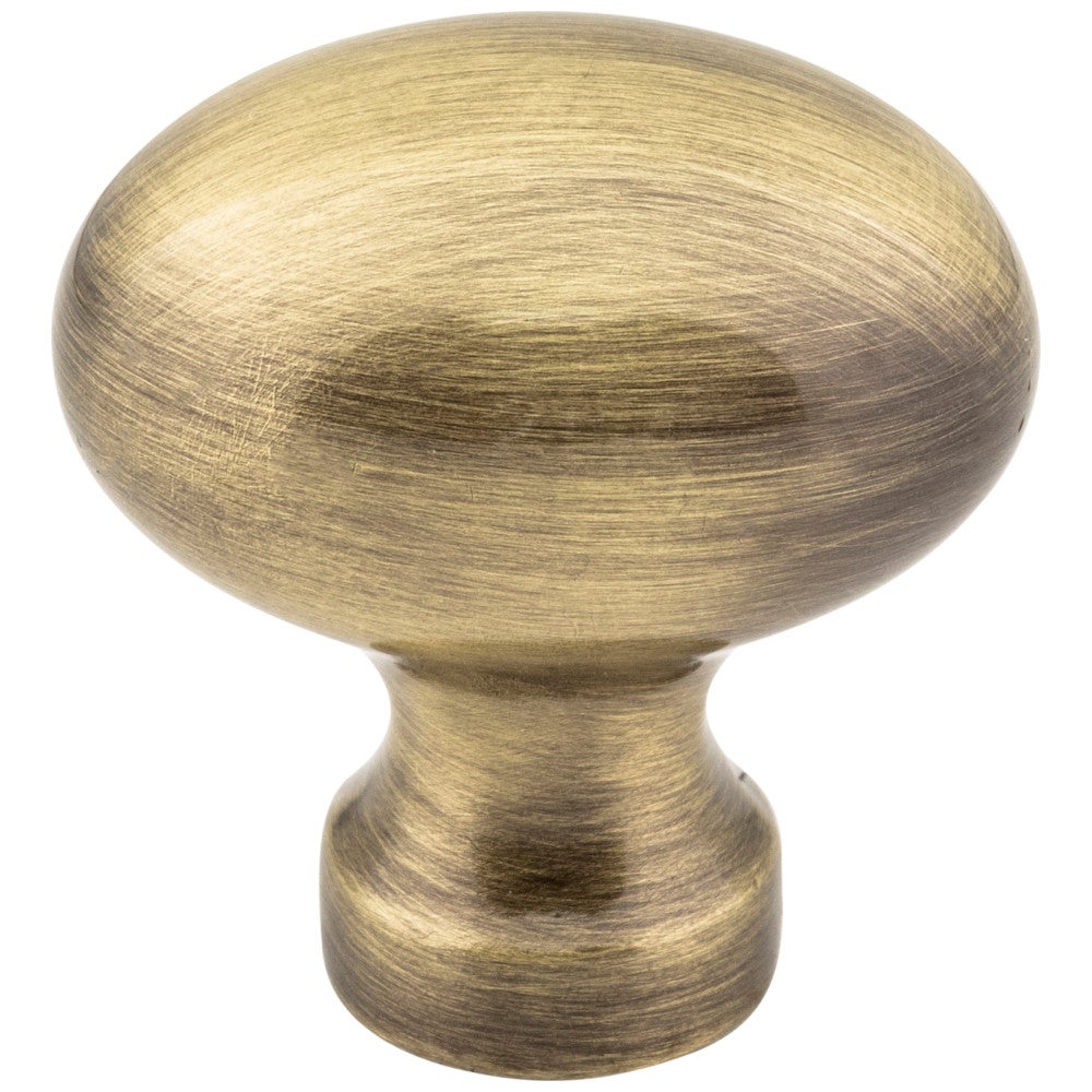 1-3/16" Overall Length Satin Nickel Football Bordeaux Cabinet Knob