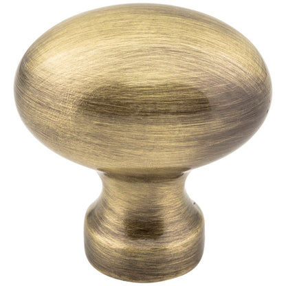 1-3/16" Overall Length Satin Nickel Football Bordeaux Cabinet Knob