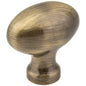 1-9/16" Overall Length Satin Nickel Football Lyon Cabinet Knob