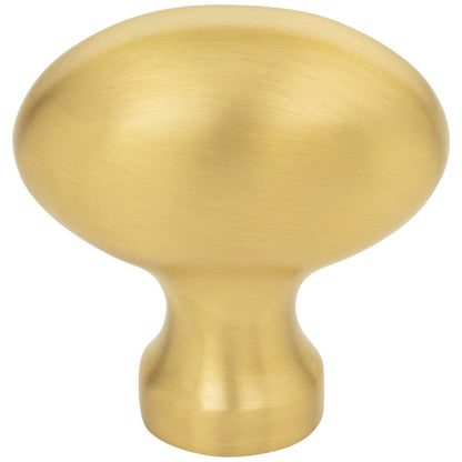 1-9/16" Overall Length Satin Nickel Football Lyon Cabinet Knob