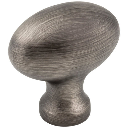1-9/16" Overall Length Satin Nickel Football Lyon Cabinet Knob