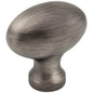 1-9/16" Overall Length Satin Nickel Football Lyon Cabinet Knob