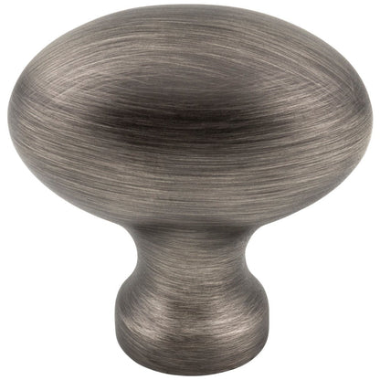 1-9/16" Overall Length Satin Nickel Football Lyon Cabinet Knob
