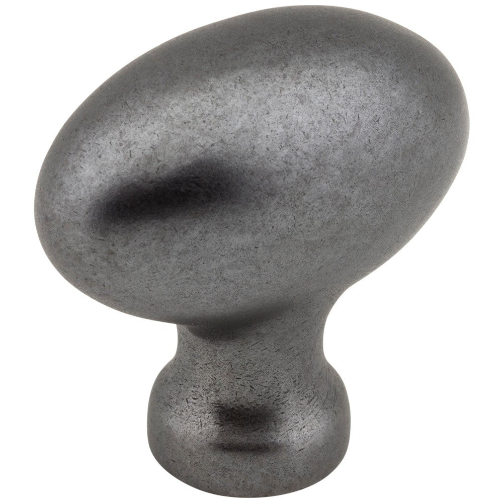 1-9/16" Overall Length Satin Nickel Football Lyon Cabinet Knob
