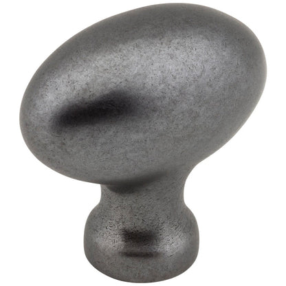 1-9/16" Overall Length Satin Nickel Football Lyon Cabinet Knob