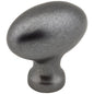 1-9/16" Overall Length Satin Nickel Football Lyon Cabinet Knob