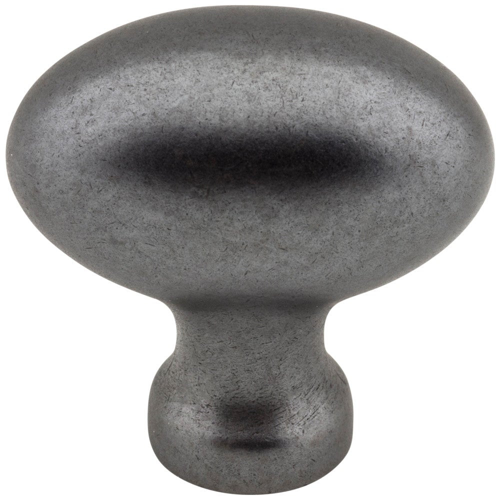 1-9/16" Overall Length Satin Nickel Football Lyon Cabinet Knob