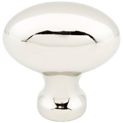 1-9/16" Overall Length Satin Nickel Football Lyon Cabinet Knob