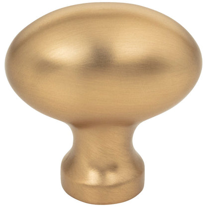 1-9/16" Overall Length Satin Nickel Football Lyon Cabinet Knob