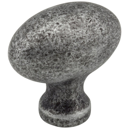 1-9/16" Overall Length Satin Nickel Football Lyon Cabinet Knob