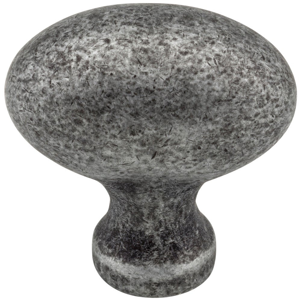 1-9/16" Overall Length Satin Nickel Football Lyon Cabinet Knob