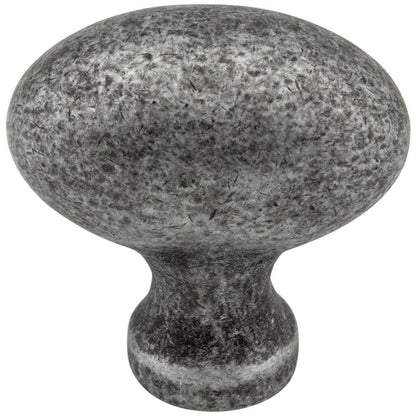 1-9/16" Overall Length Satin Nickel Football Lyon Cabinet Knob