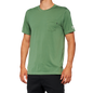 100% Mission Athletic T-Shirt - Olive - Medium 20014-00016