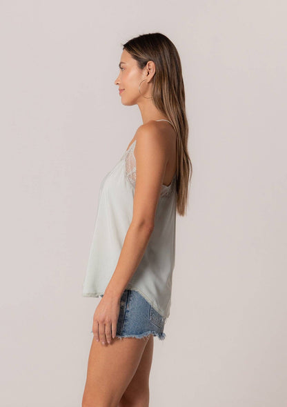 Lovestitch Lace Trim Slip Cami: Vanilla