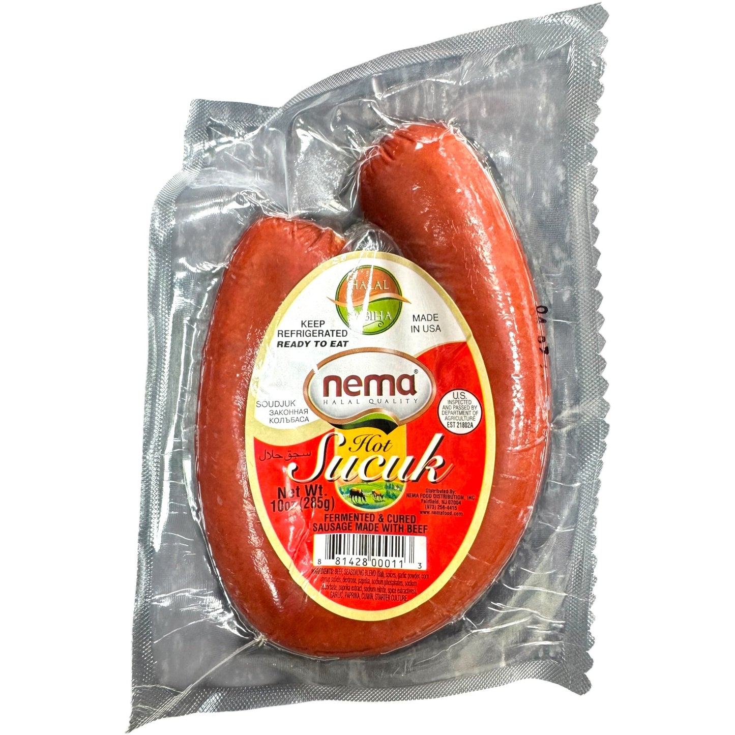 Nema Hot Sucuk 285g - Spicy Turkish Sausage with Authentic Flavor