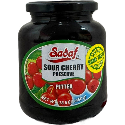 Sadaf Pitted Cherry Jam - Premium Sour Cherry Preserve for Delicious Spreads and Desserts