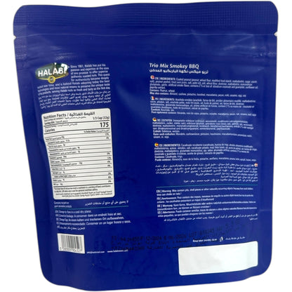 Halabi Trio Barbecue Peanuts - Crunchy, Savory Snack for Nut Lovers