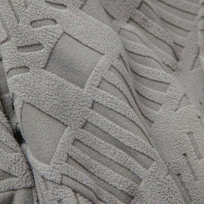 High Stretch Embossed Geometric Slipcover for Couch, Cozy Plush Fleece Couch Cover