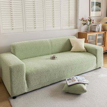 High Elastic Floral Couch Slipcover, Jacquard Stretch Non-Slip Furniture Protector