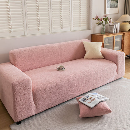 High Elastic Floral Couch Slipcover, Jacquard Stretch Non-Slip Furniture Protector