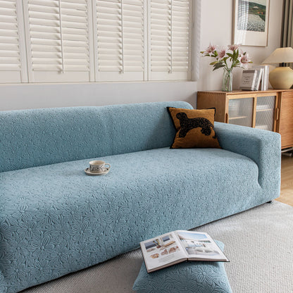 High Elastic Floral Couch Slipcover, Jacquard Stretch Non-Slip Furniture Protector