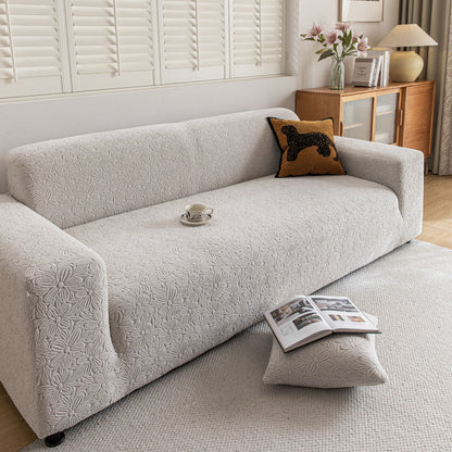 High Elastic Floral Couch Slipcover, Jacquard Stretch Non-Slip Furniture Protector