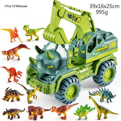 Dinosaur Transporter Children's Toy Set Tyrannosaurus Rex  Car Solid Dinosaur Fall Resistant
