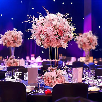 Elyss Wedding Party Table Decor - 23.6” Gold Flower Stand