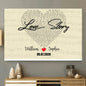 Custom Heart Shaped Song Lyrics - Personalized Poster/Canvas Print - Gift For Her/Him, Husband/Wife, Couples on Anniversary, Valentine's Day
