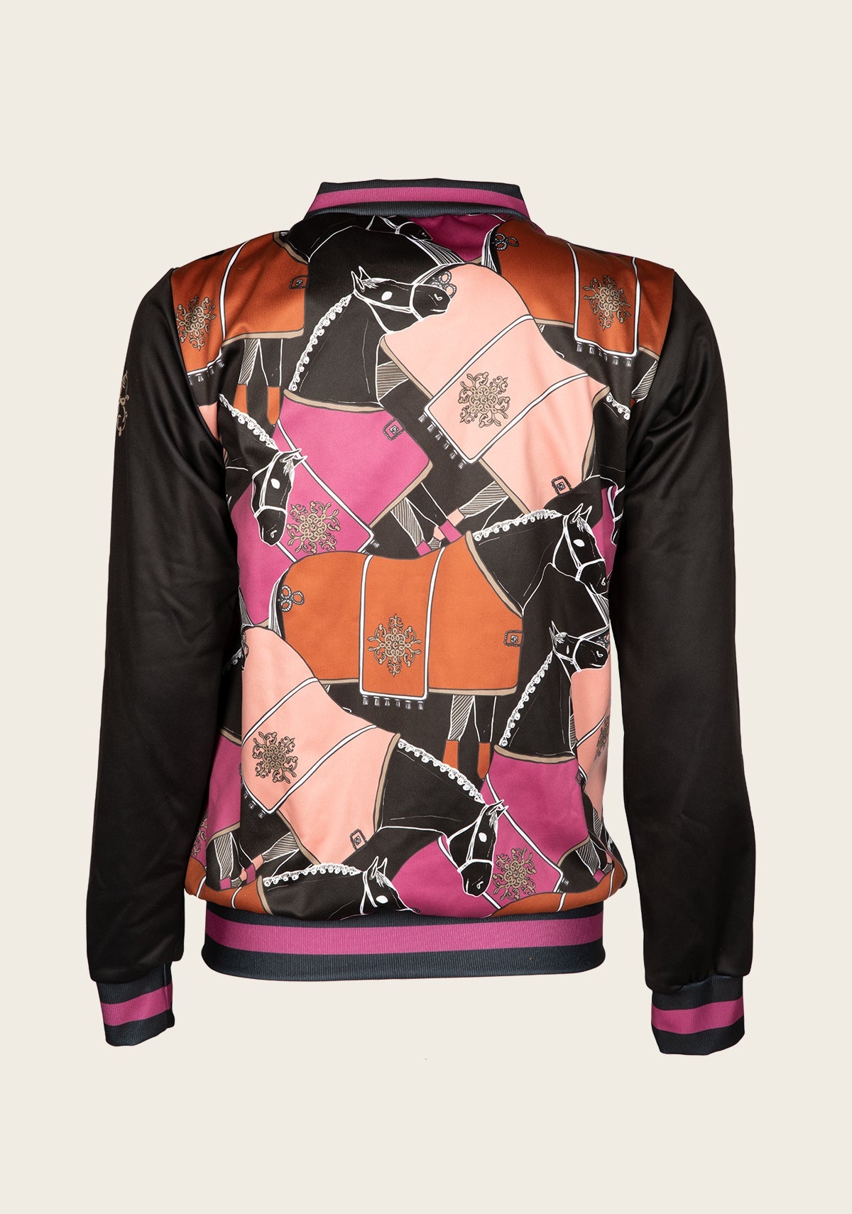 ON SALE!!!  Espoir Black Blanketed Horse Bomber Jacket