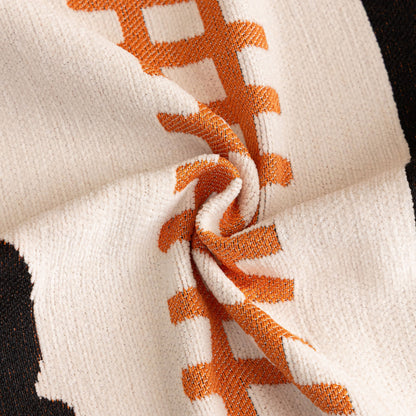 Boho Chic Woven Throw Blanket for Couch, Washable Couch Cover for Pets, Dogs, Cats