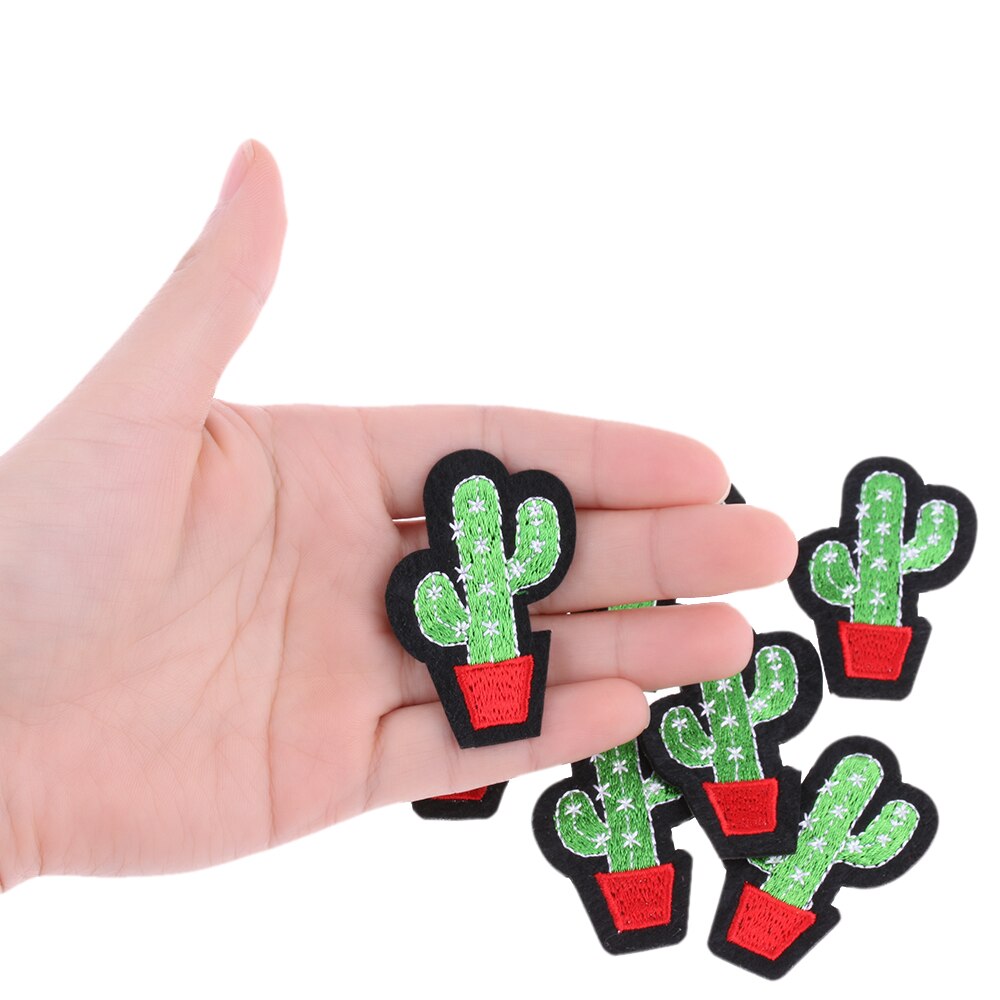 3PCS Cactus Plant Patch Clothes Flower Iron