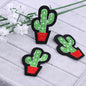 3PCS Cactus Plant Patch Clothes Flower Iron