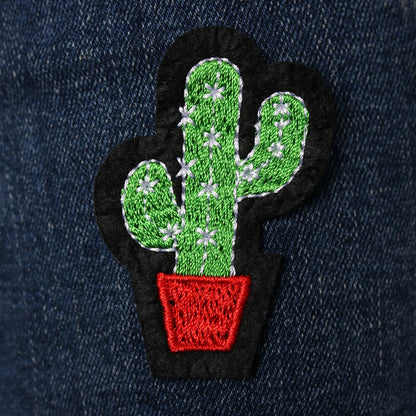 3PCS Cactus Plant Patch Clothes Flower Iron
