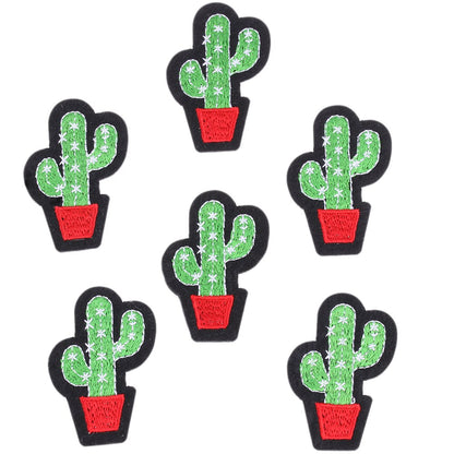 3PCS Cactus Plant Patch Clothes Flower Iron