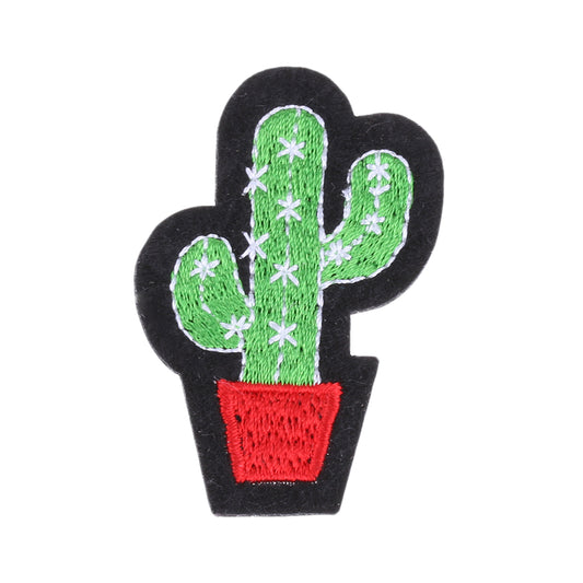 3PCS Cactus Plant Patch Clothes Flower Iron