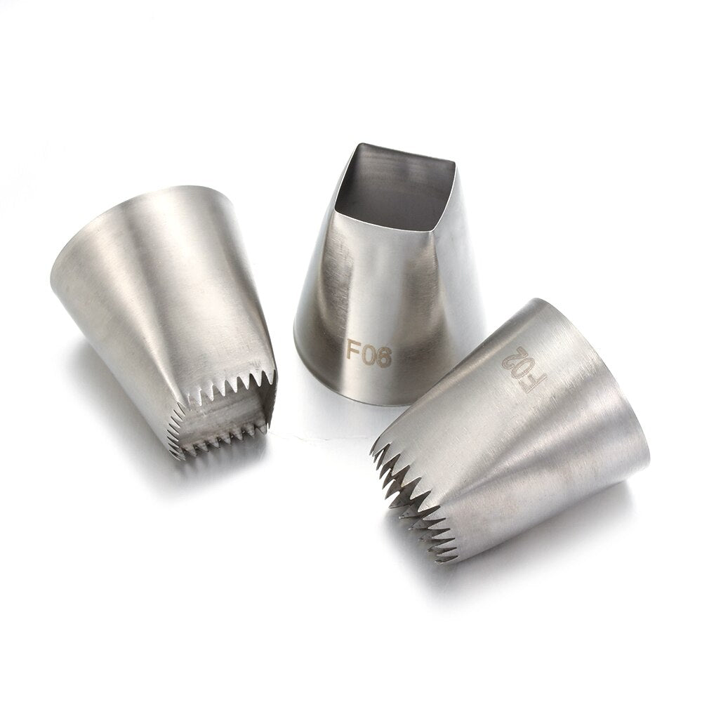 3PCS DIY Cream Icing Piping Nozzle Cupcake Nozzles
