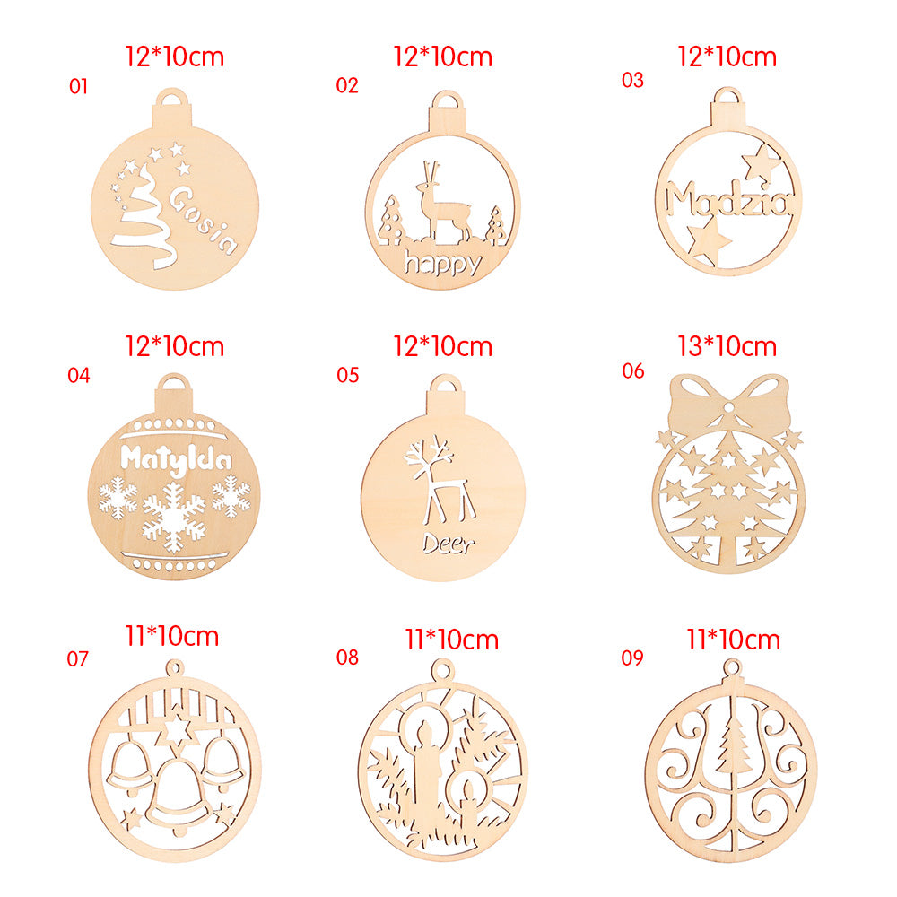 3PCS/Set 9Styles Christmas Snowflake Santa Claus