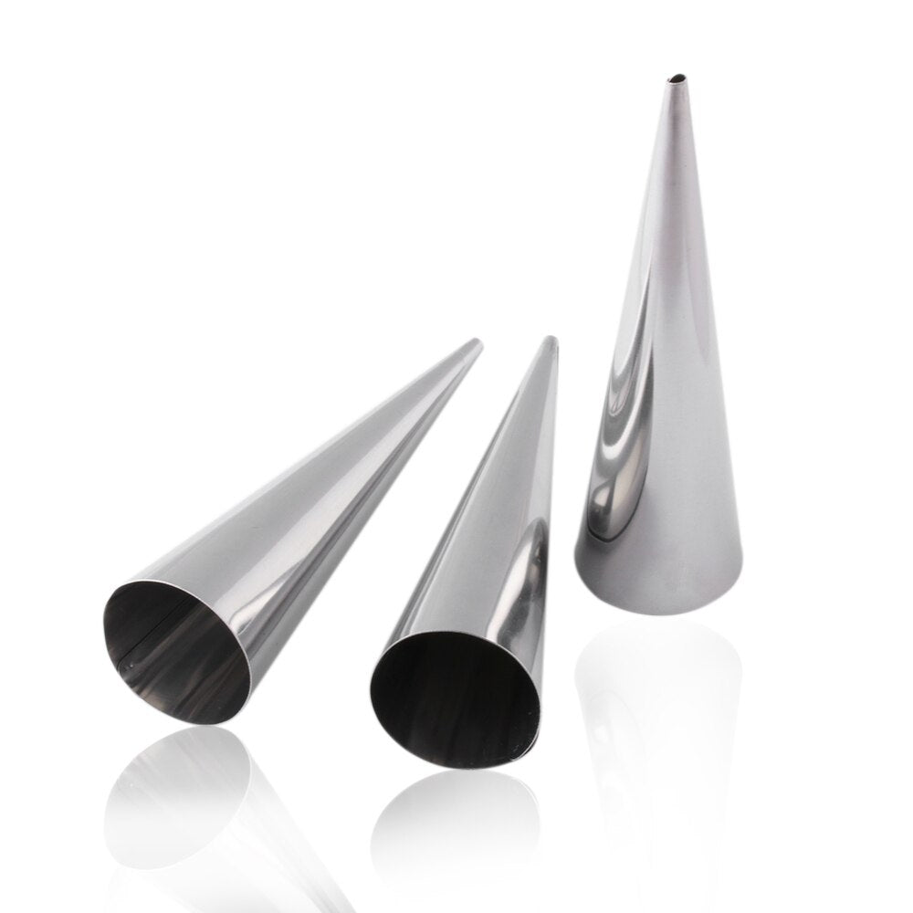 3Pcs/Set Stainless Steel Spiral Tube Baked