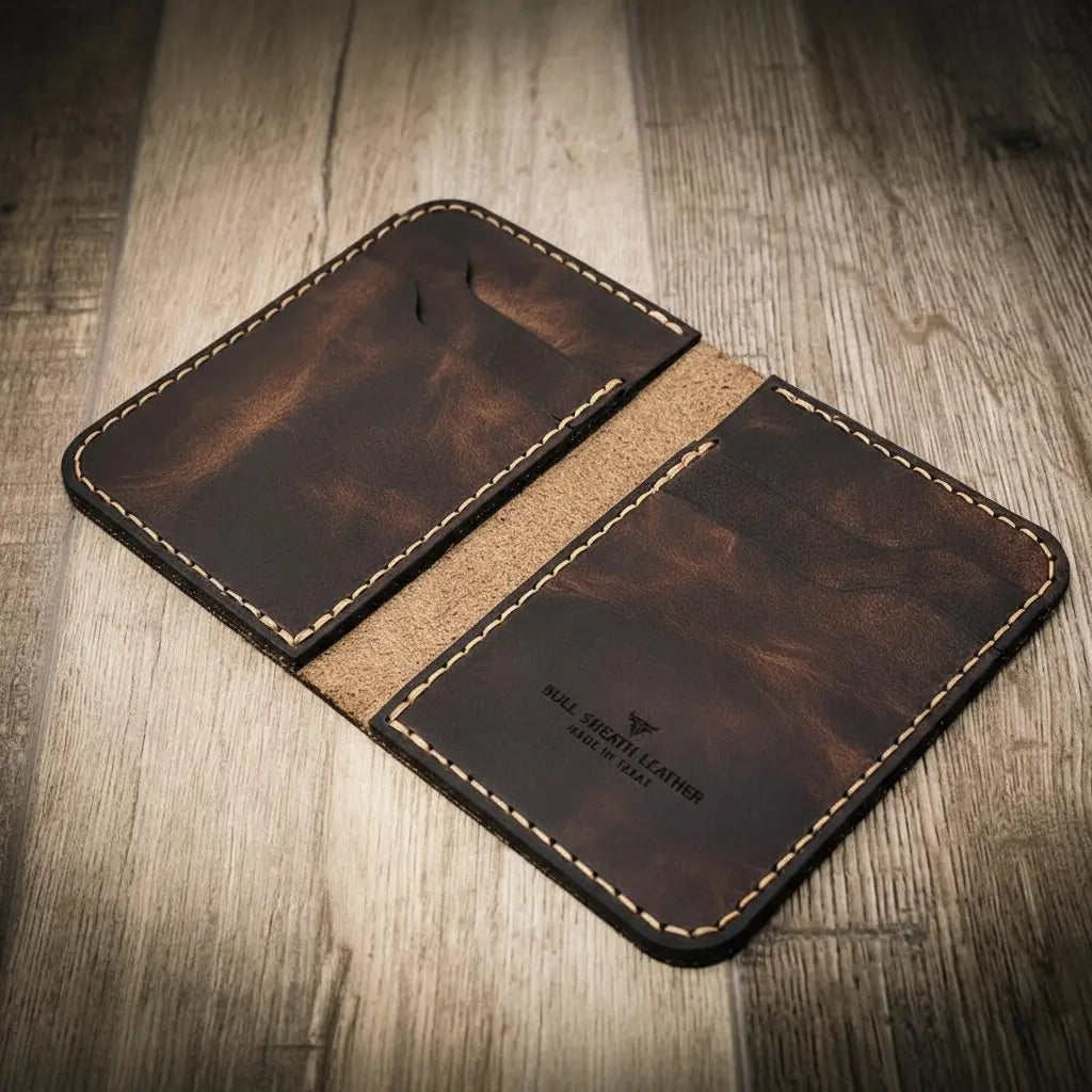 The Tyler Vertical Wallet - Walnut Brown