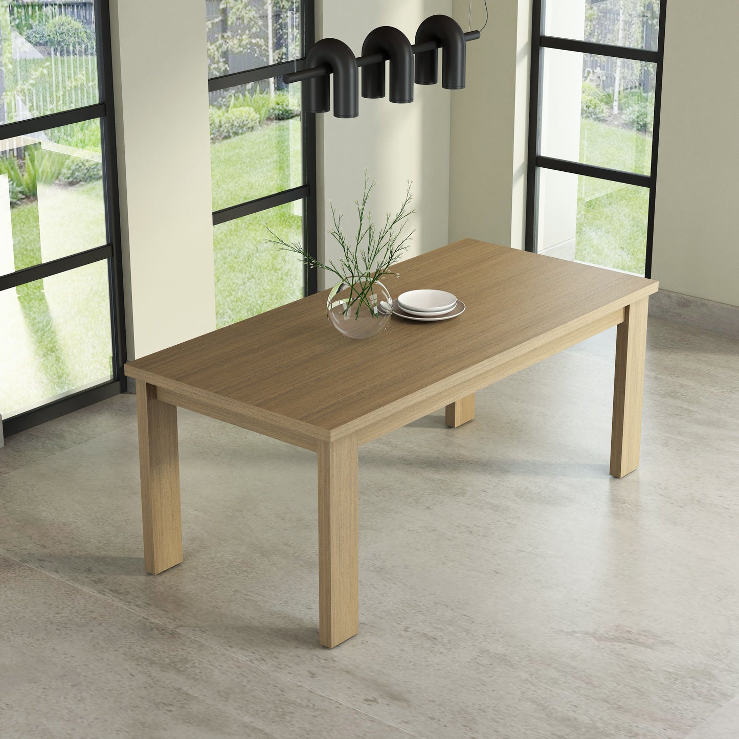 Brentford Dining Table (Light Brown)