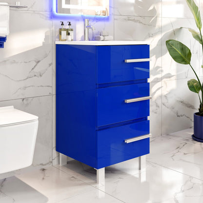 Eviva Deluxe Bath Vanity with Porcelain Top and Integrated Sink (20"-32")