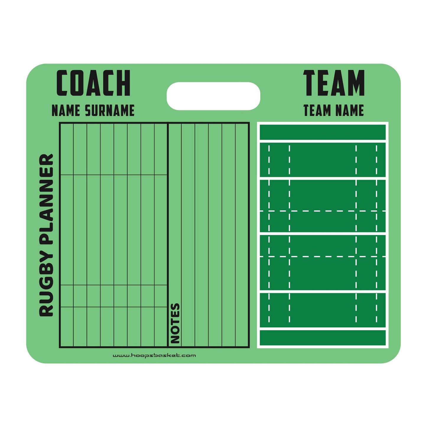 Custom Rugby Magnetic Coaching Board 22'' x 17.5'' / 56 cm x 45 cm