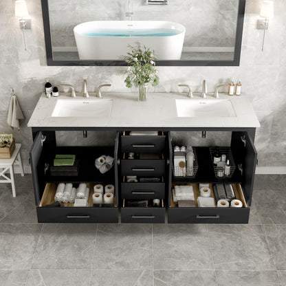 Eviva Aberdeen Bath Vanity with Counter Top and Undermount Porcelain Sink (24"-96")