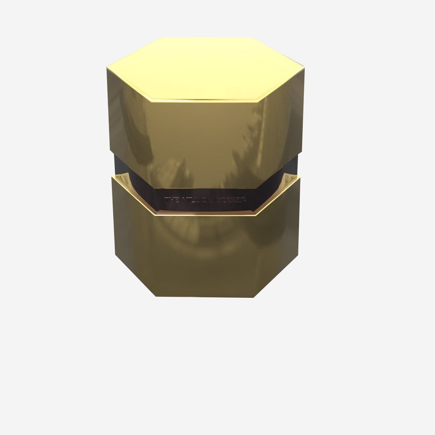 One in a Million™ Mirror Gold Hexagon Box | Peach & Gold Roses