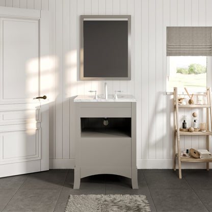 Eviva New York Bath Vanity with Carrara Marble Top and Undermount Porcelain Sink (24"-36")