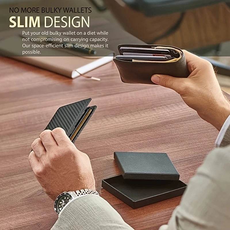 AirTag Slim Wallet with 11 Card Slots for Dad, Husband, Son – RFID Bifold Card Holder Father's Day Gift