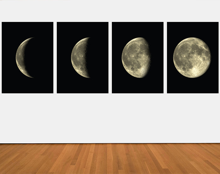 Moon Phases Set Of 4 Wall Decals | Home Decor | Kitchen + Metal