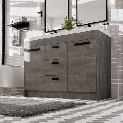 Eviva Lugano Bath Vanity with Acrylic Top and Integrated Sink (24"-84")